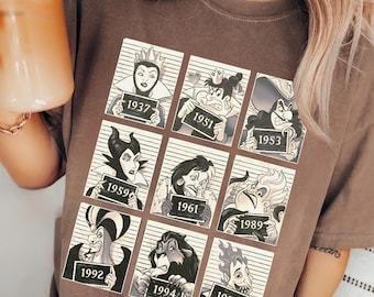 Camisa retro de Halloween con diseño de villanos de Disney, camisa "Bueno para ser malo", camisa de villanos de Disney, camisa de Úrsula, camisa de la Reina Malvada, camisa de Cruella