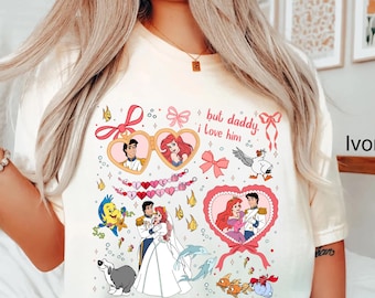 Pero papá lo amo, camiseta de colores cómodos, camiseta de viaje familiar de Disney, Magic Kingdom, camiseta de La Sirenita, camiseta de Ariel, camiseta de princesas de Disney