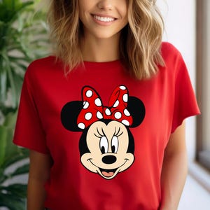 Comfort Colors® Minnie Mouse T Shirt, Disney Minnie Shirt, Minnie Checkered Shirt, Disney Gift Shirts, Disney Shirts Kids, Minnie Shirt