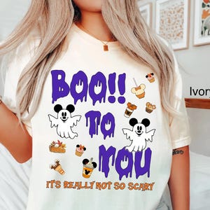 Boo dir Mickey Minnie Ghost Kürbis-Shirt, Mickey Spooky Saison Halloween-Kostüm-Shirt, Mickey&#39;s Nicht so beängstigend Halloween-Party-Sweatshirt