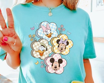 Retro Spring Mouse Friends Comfort Colors Shirt, Vintage Disney Shirt, Mickey Mouse Shirt, Mickey Minnie Donal Daisy Shirt, Disneyland Shirt