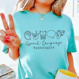 Speech Language Pathologist Shirt, Speech Therapist Shirt, Speech Language Shirt, SLP Nurse Shirt, SLP Shirt, Long Sleeve Comfort Colors Tee