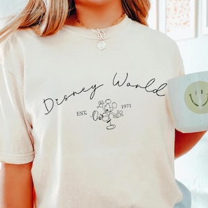 Disney World Est 1971 Shirt, Comfort Colors Disney Shirt, Disneyworld Shirt, Disney Characters Vacation Shirt, Disney Friends Shirt