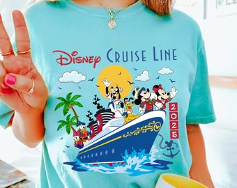 Cute Cruise Line Mickey and Friends Disney Cruise Shirt, Disney Family Cruise 2025 Tee, Cruise Line Tee, Disney Wish Fantasy Magic Wonder