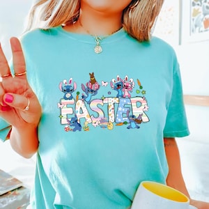 Stitch Easter Shirt, Disney Lilo & Stitch Tee, Easter Bunny Shirt, Easter Spring Shirt, Funny Easter Sweater, Stitch Bunny Tee