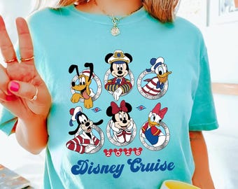 Cute Disney Cruise Line Mickey and Friends Shirt, Disney Family Cruise Tee, Cruise Line Tee, Wish Fantasy Magic Wonder