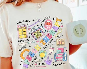 Comfort Colors® Speech Therapy T Shirt, Speech Therapy Shirt, SLP Shirt, Speech Language Pathologist Shirt, Speech Pathology Shirt