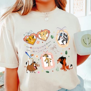 Coquette bows Lion King Hakuna Matata shirt, Simba Timon Pumbaa Animal Kingdom shirt, WDW Disney trip shirt, Girls trip group matching shirt