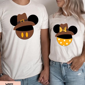 Disney Thanksgiving Couple Shirt, Mickey Minnie Shirt, Disney Thanksgiving couple shirts, Happy Thanksgiving, Disney Autumn Tee