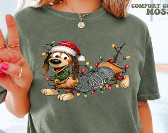 Slink Dog Christmas Shirt, Disney Toy Story Merry Christmas Sweater, Disneyland Family Christmas Trip Tee