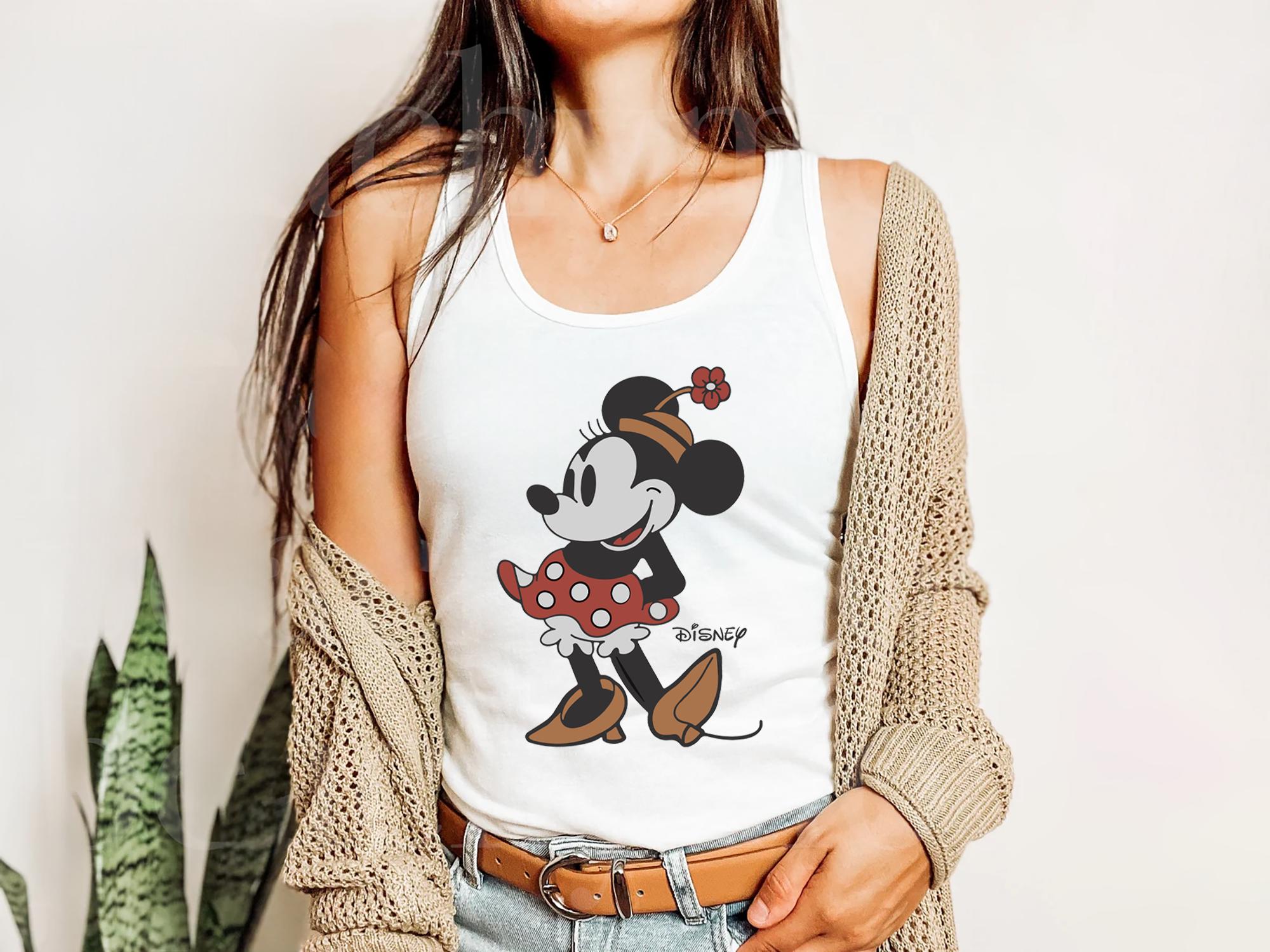 Disney Classic Minnie Mouse Pose Tank Top, Minnie Tank Top, Disneyland Holiday Vacation Tank, Disney RetroTank