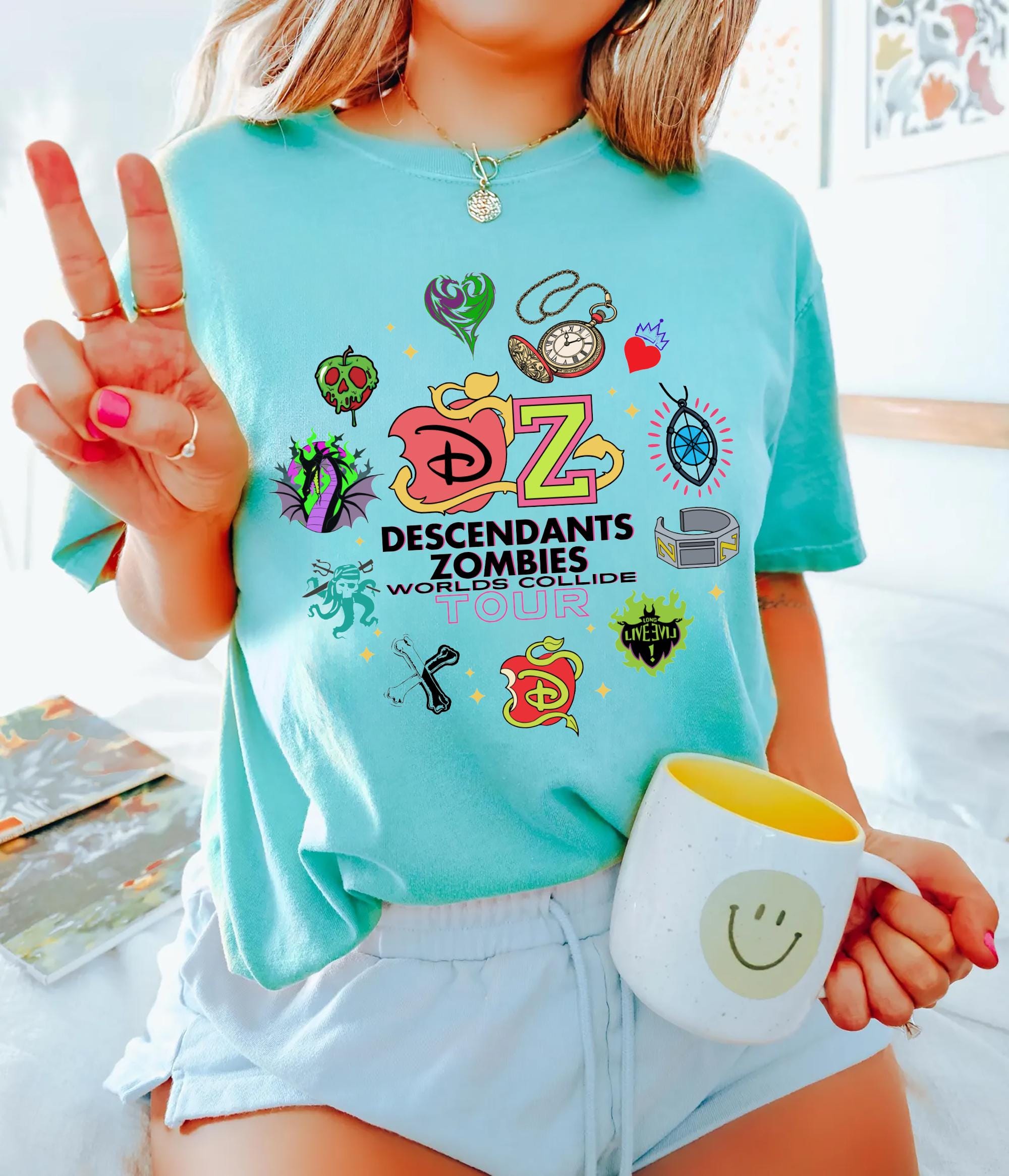 Comfort Color Descendants Zombies World Tour Shirt, Zombies 4 Girls Shirt, Zombies Skye Tee, Epcot Summer Music Festival, Gifts for Her Him