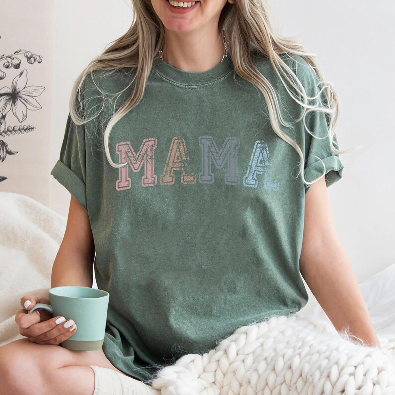 Comfort Colors® Mamma-tröja Mors dag-present från dotter till mamma, mamma-t-shirt till födelsedagspresent till henne, babyshower-jul bild 4