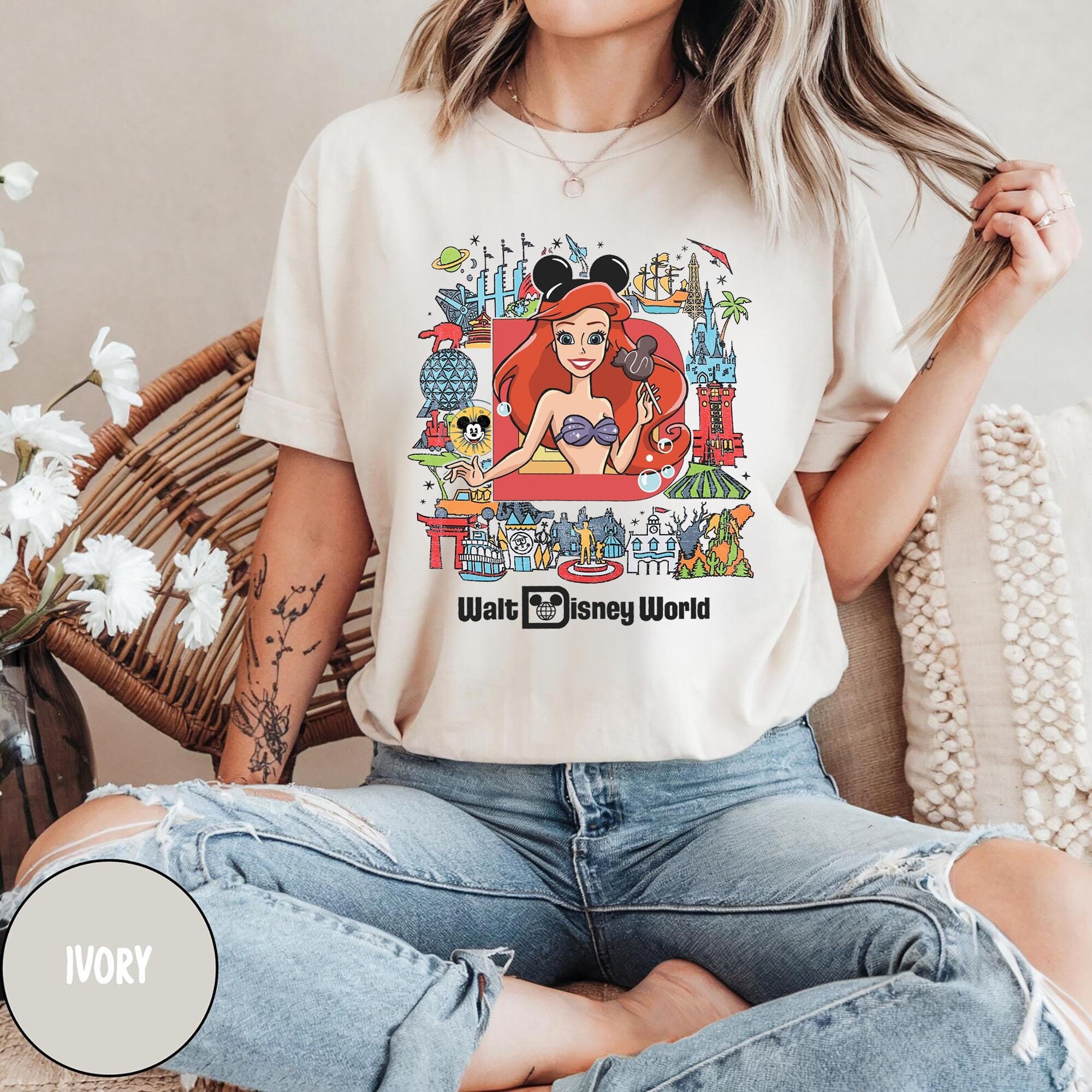 Walt Disney World Little Mermaid Shirt,  Princes Ariel Comfort Colors Shirt, Magic Kingdom Shirt, Disney Girls Trip Tee, Disneyland T-shirt