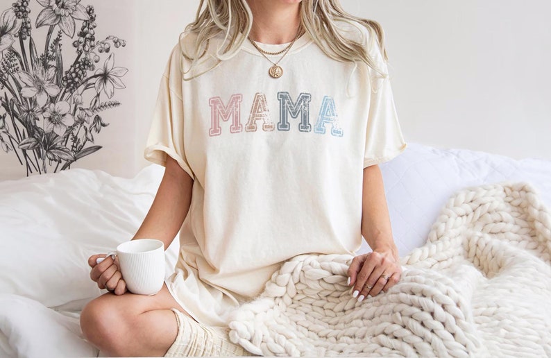 Comfort Colors® Mamma-tröja Mors dag-present från dotter till mamma, mamma-t-shirt till födelsedagspresent till henne, babyshower-jul bild 2