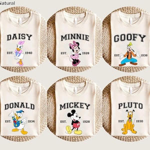 ディズニーランドシャツ、ディズニー全キャラクターシャツ、ミッキーと仲間たちシャツ、ディズニーグループシャツ、ディズニーファミリーシャツ、ディズニー旅行