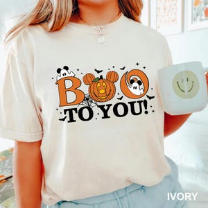 Comfort Colors® Boo To You Shirt, Halloween-Geist-Shirt, Halloween-Kürbis-Shirt, Mickey Ghost-Shirt, Spinnen-Halloween-T-Shirt, Halloween-Geschenk