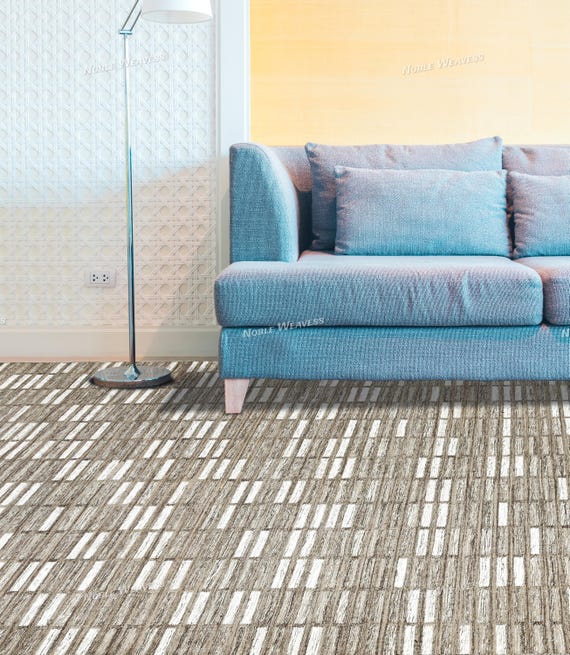 Handwoven Wool Flatweave Rug: Geometric Ivory Grey Area Rug