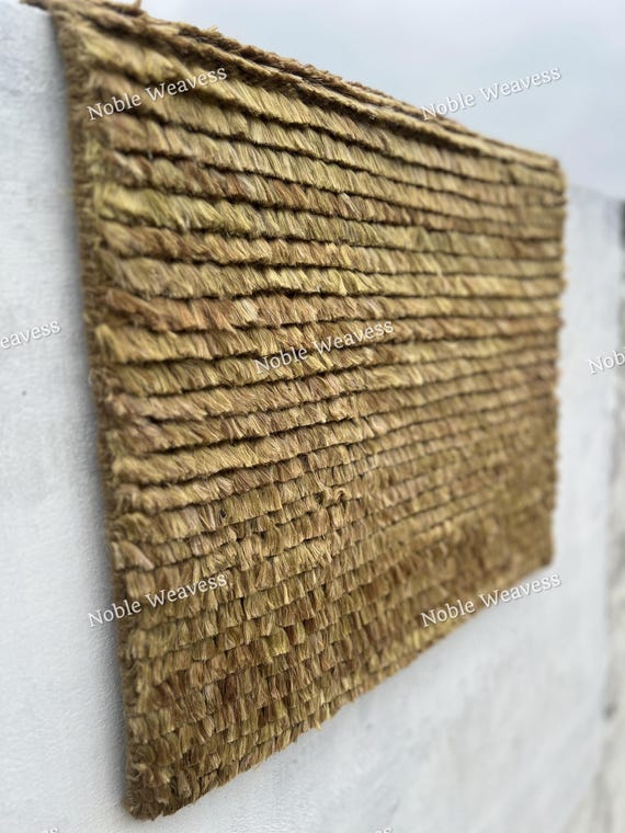 Hand Knotted Jute Rug: Natural Brown Tan Abrash Texture