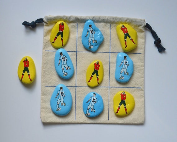 Tic Tac Toe Football Stars Tic Tac Toe Football Hand-painted 