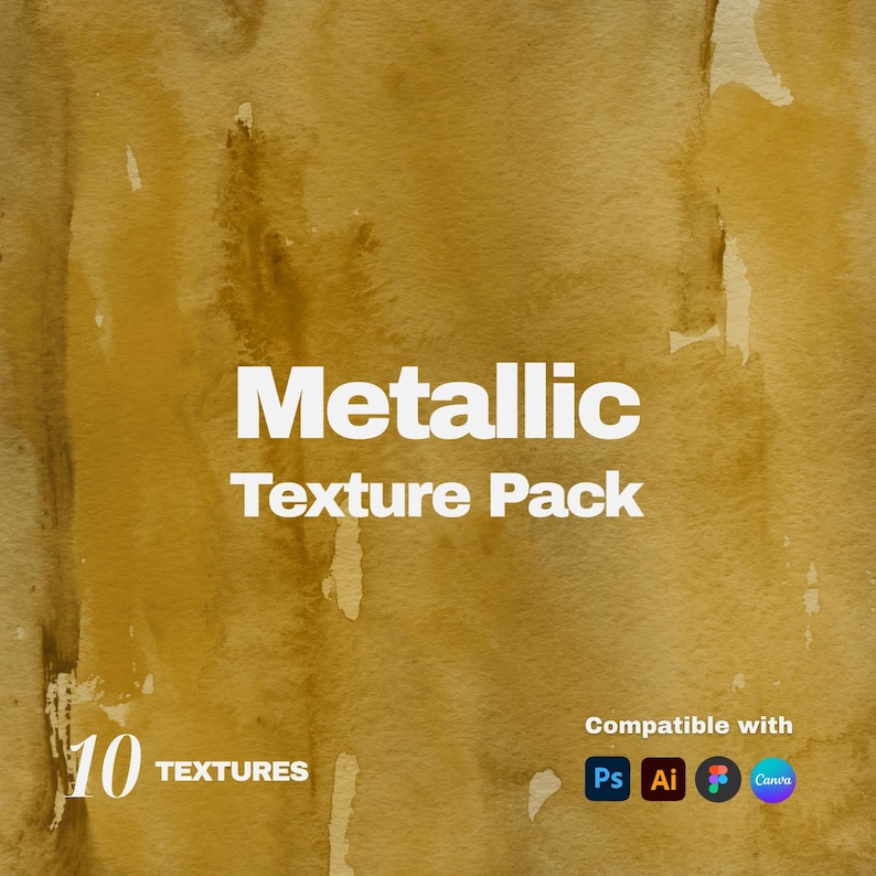 Metallic Texture Pack | 10 PNG Seamless Gold Silver Textures for ...