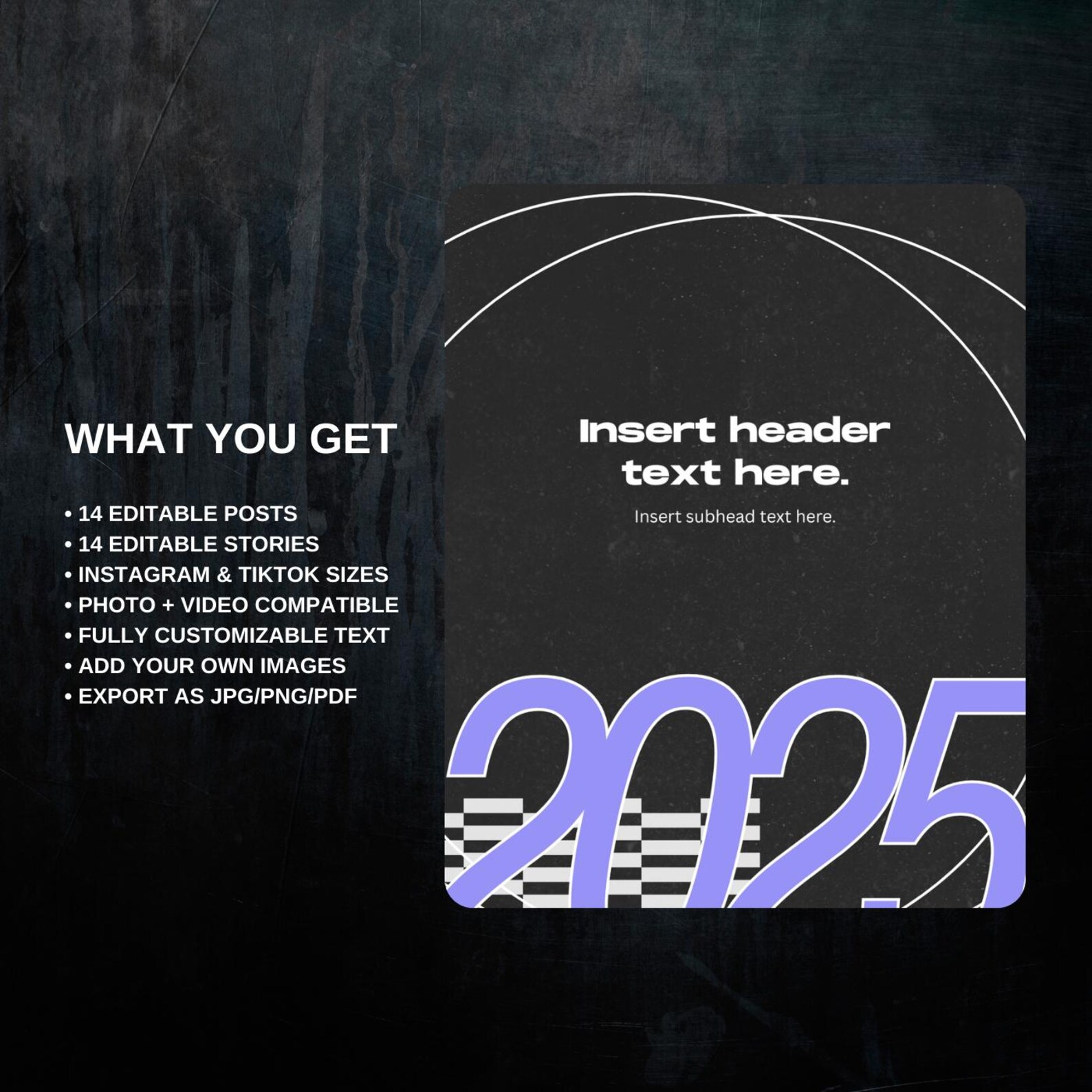 Layout Wrapped Editable Wrapped 2025 Bundle | Editable Canva Post & Story Templates (28 Pack ...
