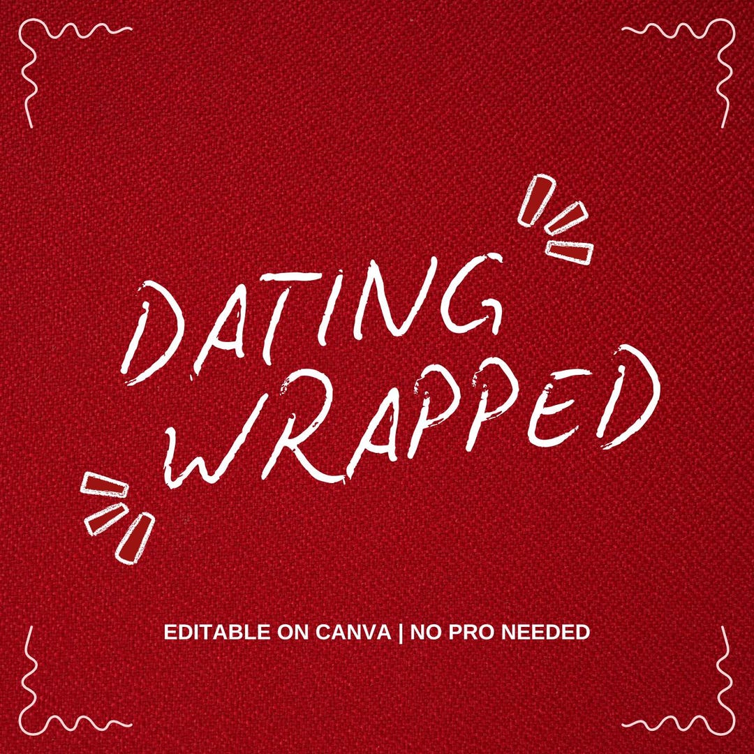 Dating Wrapped | Editable Canva Post Templates (16-pack) | Viral End-of ...