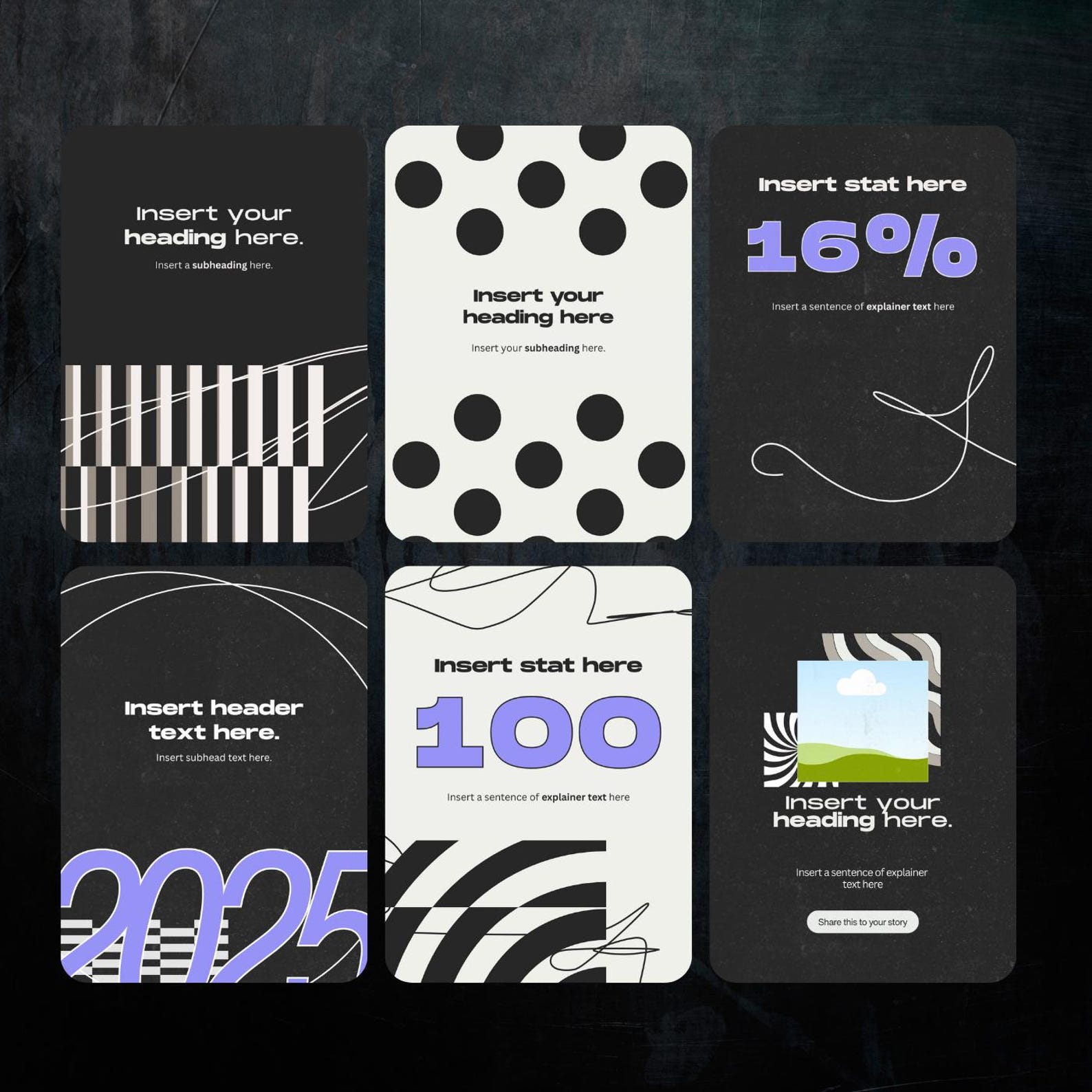 Layout Wrapped Editable Wrapped 2025 Bundle | Editable Canva Post & Story Templates (28 Pack ...