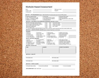 Formularz oceny zagrożeń w miejscu pracy: Normy bezpieczeństwa do druku (PDF, Word)
