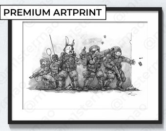 Imperial Guard 40K Poster | Premium Art Print - Unique Artwork - Home Decor - Wall Decor - Best Gift - Hand Drawn - Traditional Art