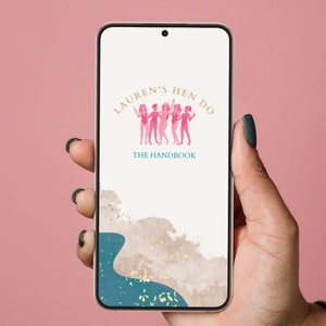 Plantilla de itinerario digital para despedida de soltera / Planificador de fin de semana de despedida de soltera en la playa / Invitación móvil editable para despedida de soltera