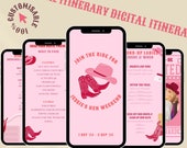 Cowgirl Hen Party Itinerary Template | Editable Mobile Invite (Digital Download)