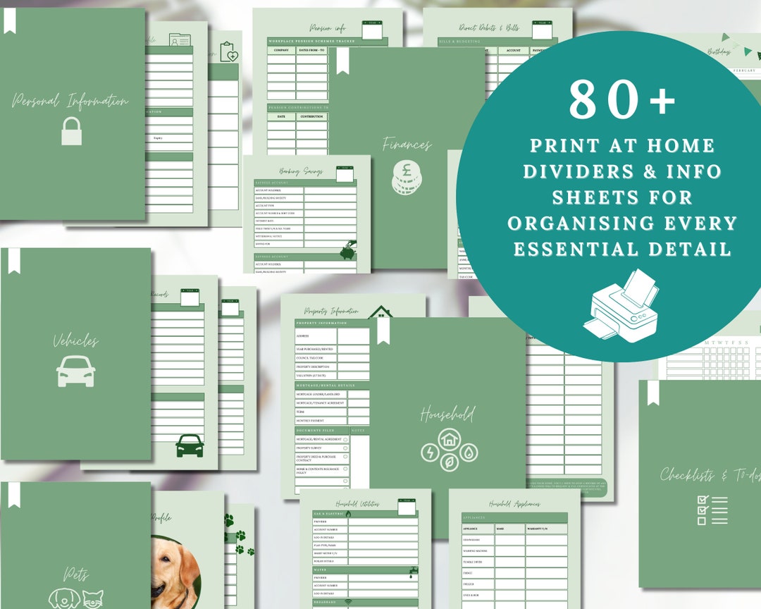 Household Planner Printable Household Management &amp; Life Organiser ...