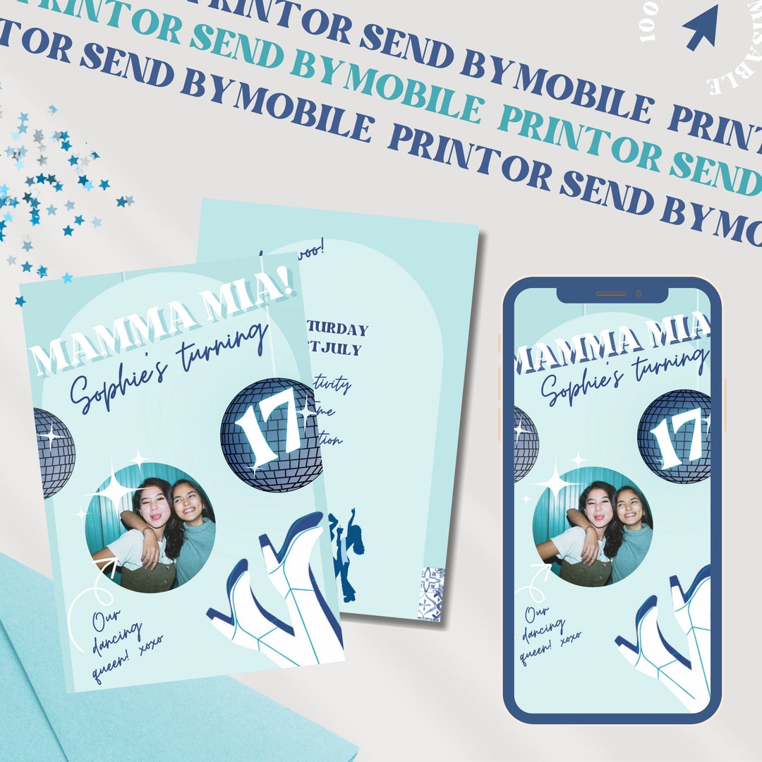 Mamma Mia Birthday Party Invitation | Mamma Mia Theme 17th, 21st, 30th ...