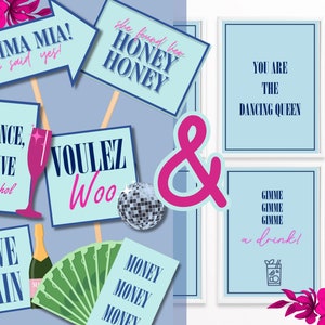 Mamma Mia Party Decorations Bundle / 26 Posters & Photobooth Props for Bachelorettes, Hen Dos + more | INSTANT DOWNLOAD