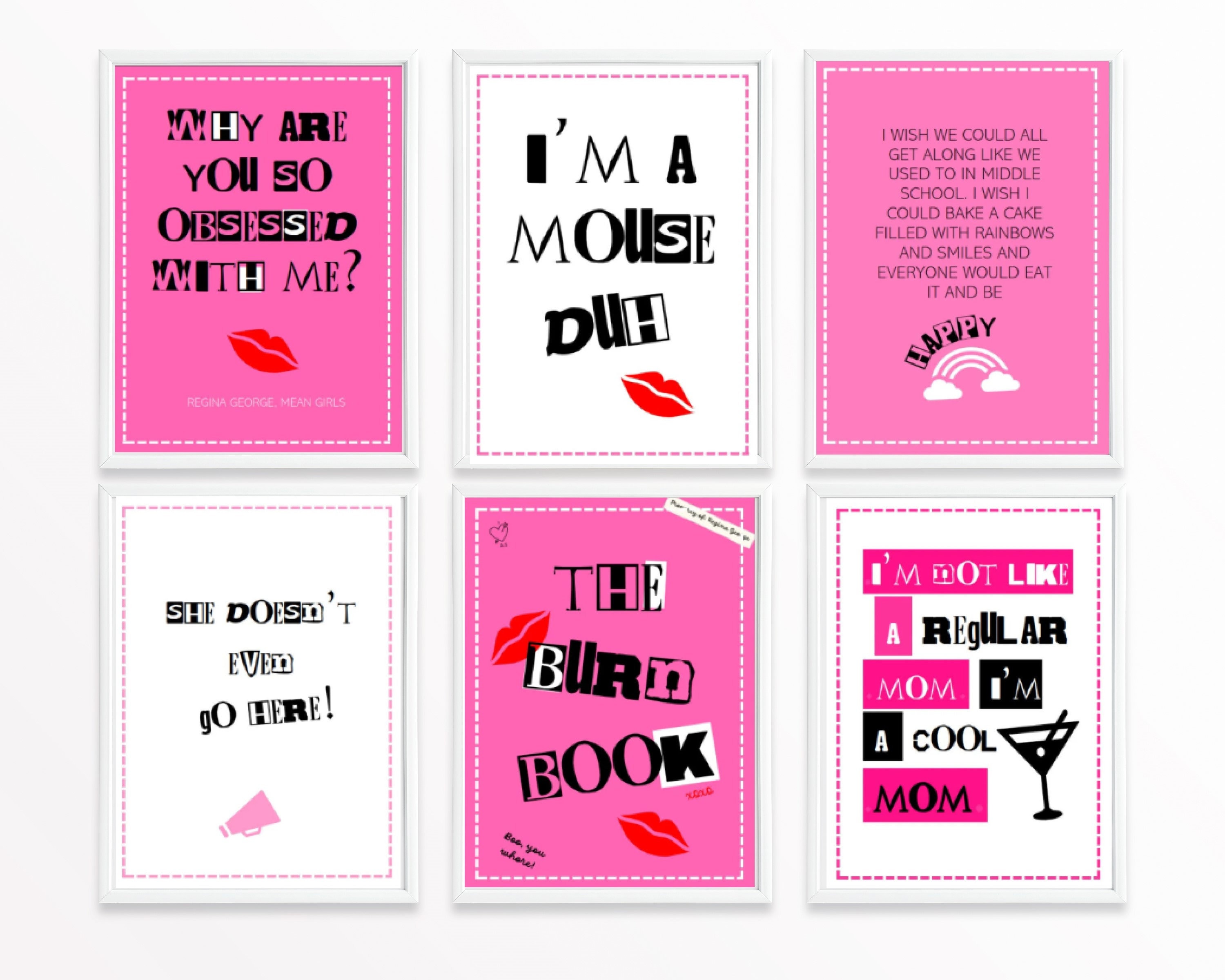 Mean Girls Inspired Cupcake Toppers 