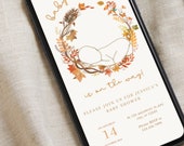 Autumn Baby Shower Mobile Evite | Customizable Digital Invitation (Instant Download)