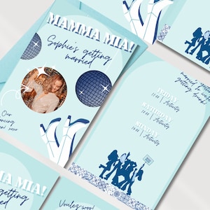 Mamma Mia Bachelorette Invitation | Mamma Mia Them Bridal Shower Invite Template | Digital OR Printable Editable Invite | Disco Theme Invite