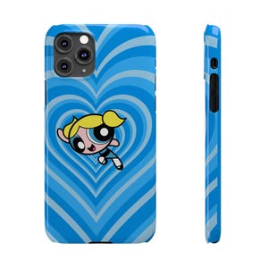 Powerpuff Girls Slim Phone Case - Vibrant Gift for Fans, Bubbles Phone Case, Cartoon Lover, Youthful Style, Perfect for Birthdays,