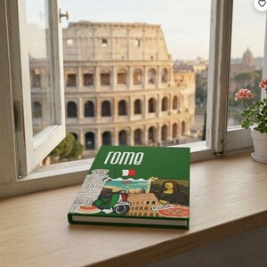 Rome Italy Hardcover Journal – Colosseum Travel Notebook, A5 Lined Italian Diary
