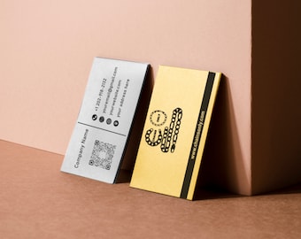 Personalized Metal Wallet Card: Engraved QR Code, Silver & Gold