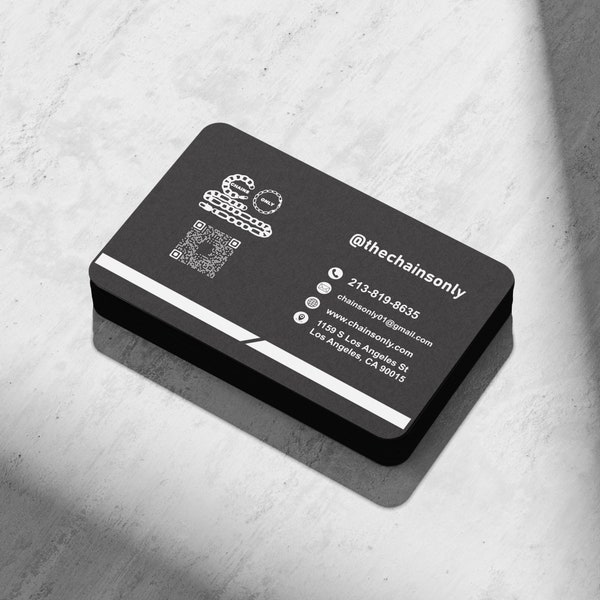 Metal Business Cards With Qr Code Etsy