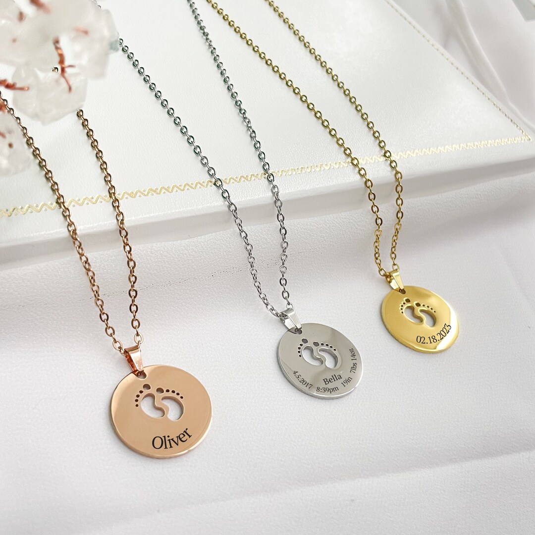 Name plate necklace for baby Clearance