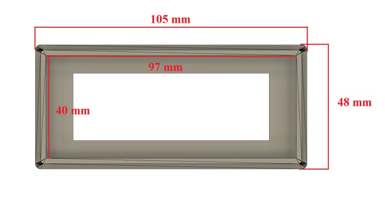 Bezel enclosure installation mounting frame for arduino raspberry LCD display 2004 20x4 4x20 Yverinc Labs image 9