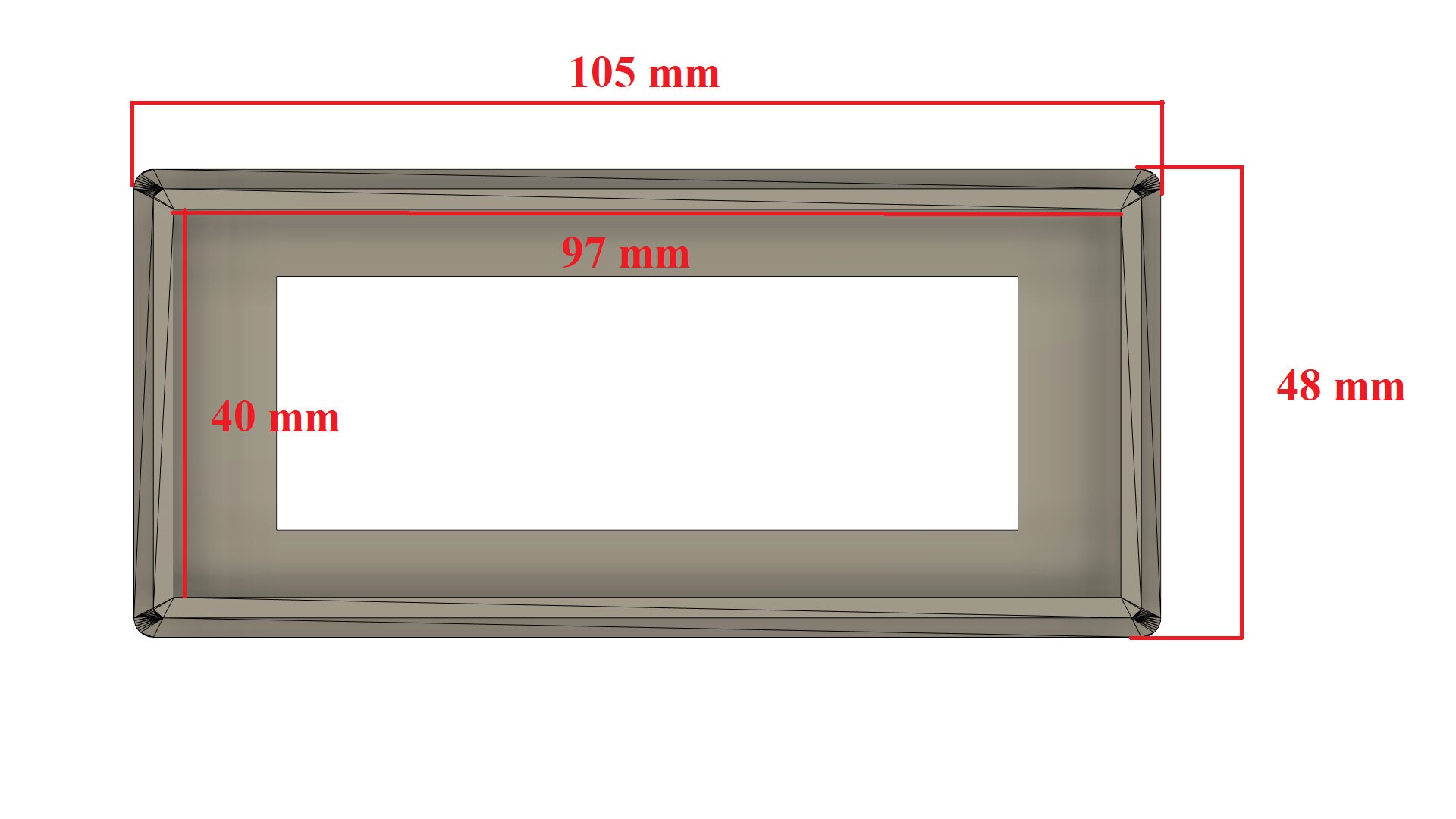 thumbnail image 2 of Bezel Mounting Frame For Nextion 2.4" & 2.4" Enhanced LCD Display - Yver Inc. 2 of 6