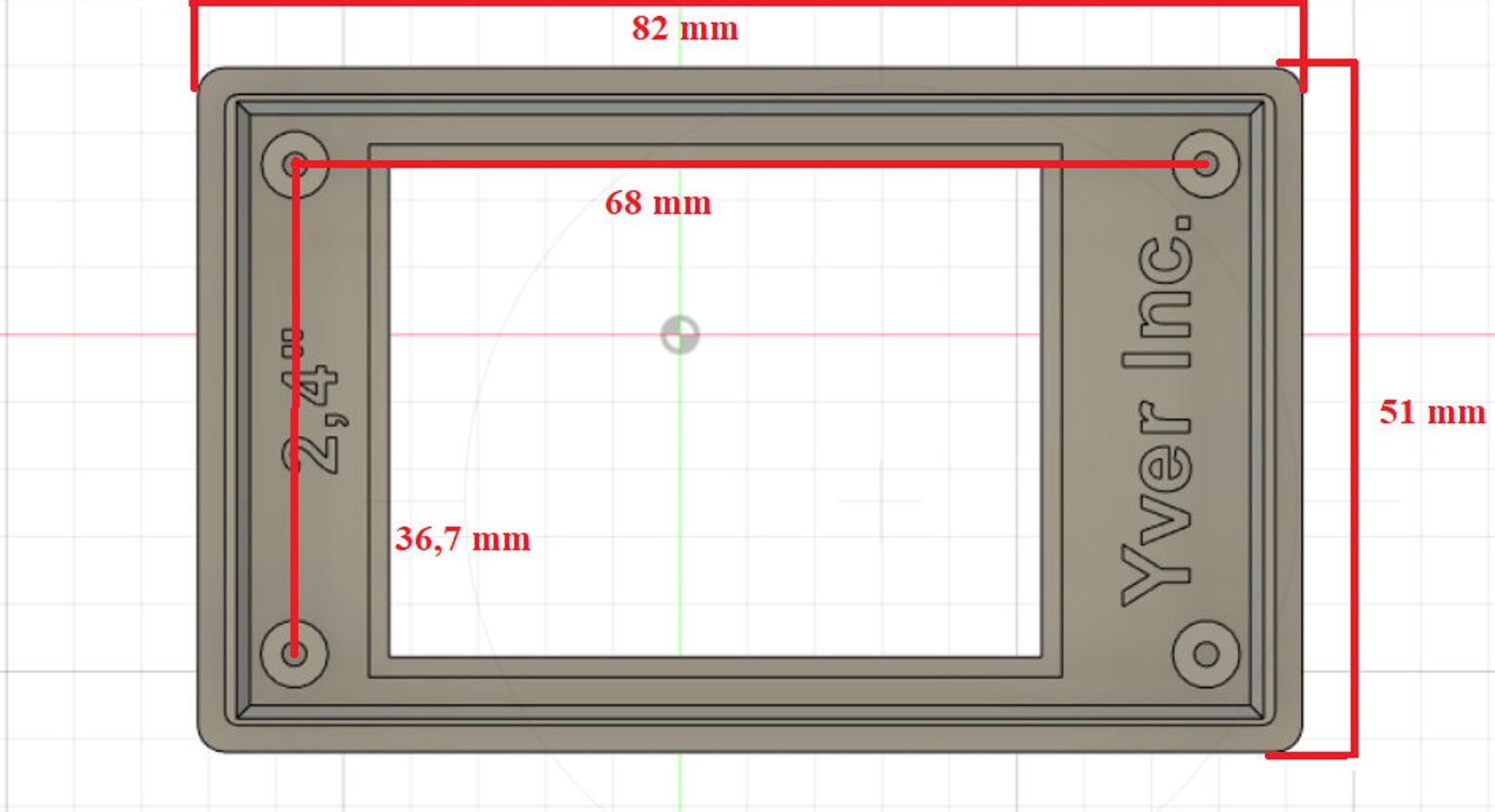 Lcd Display Bezel Nextion 2.4