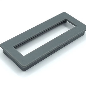 Bezel enclosure installation mounting frame for arduino raspberry LCD display 1602 16x2 2x16 XS extra small Yverinc Labs Gray