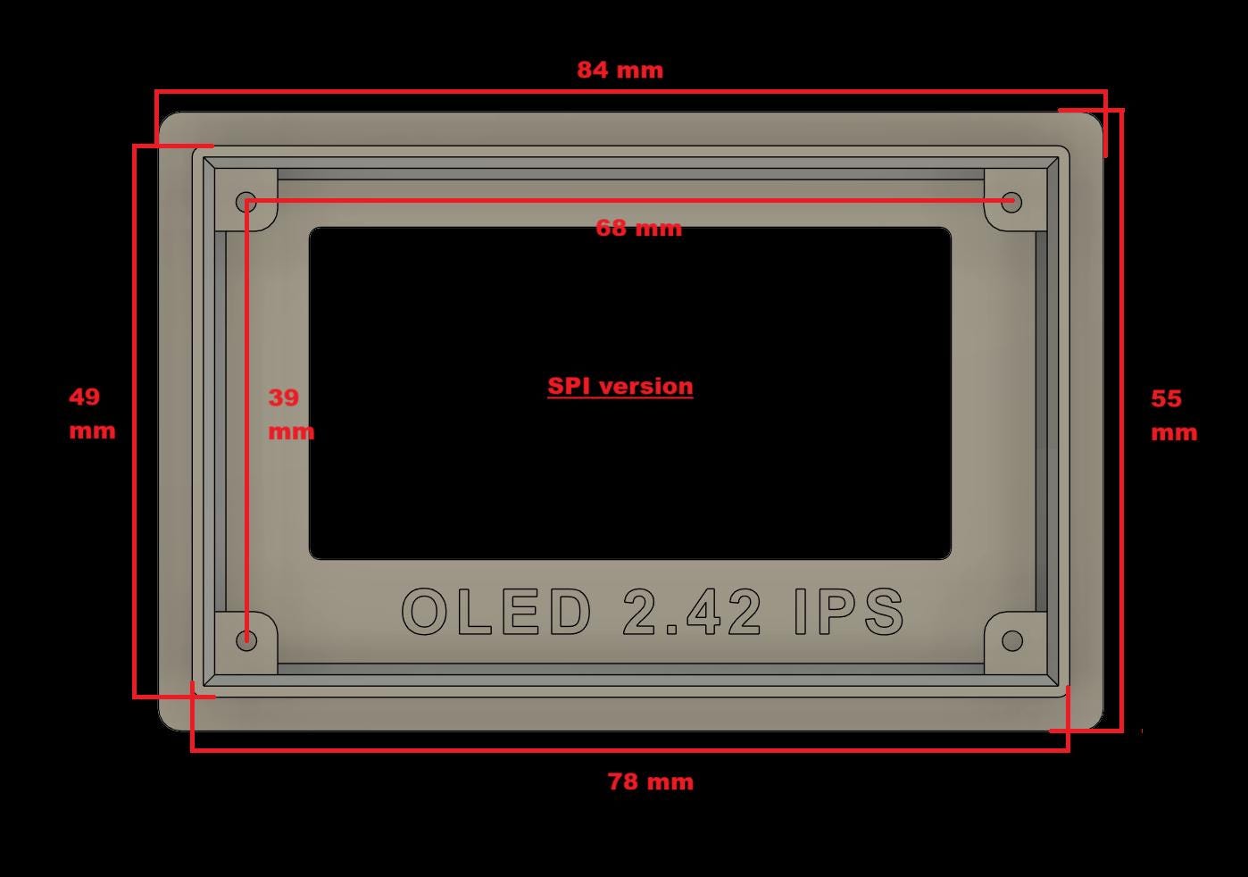 Bezel OLED Display 2.42