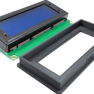 Bezel enclosure installation mounting frame for arduino raspberry LCD display 2004 20x4 4x20 Yverinc Labs image 6