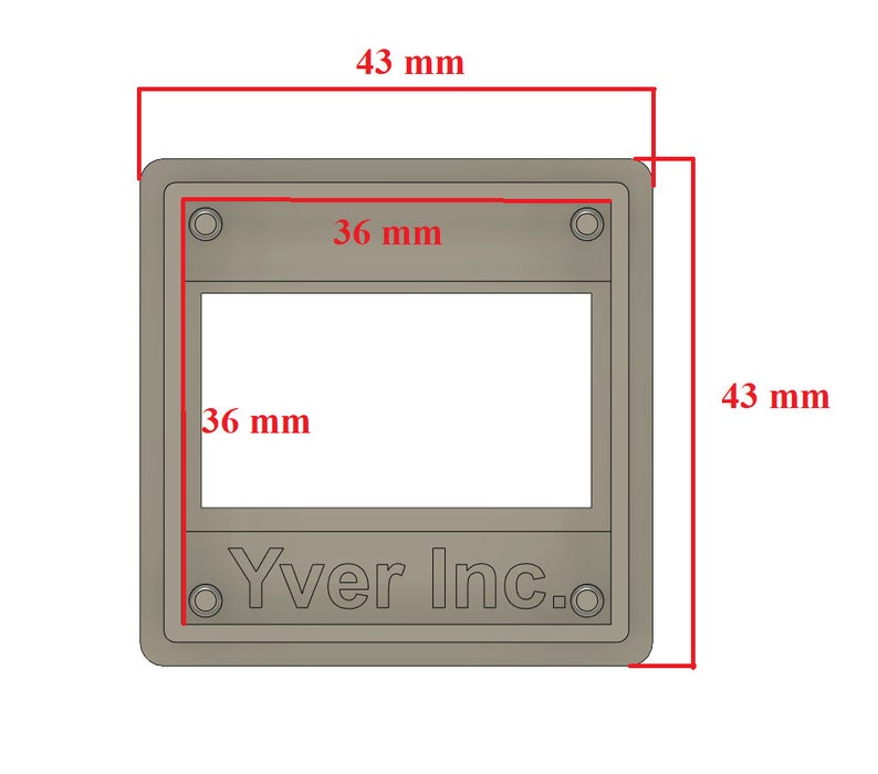 BEZEL Oled Display 1.3 1,3 1.30 1,30 128x64 I2c Ssh1106 ENCLOSURE ...